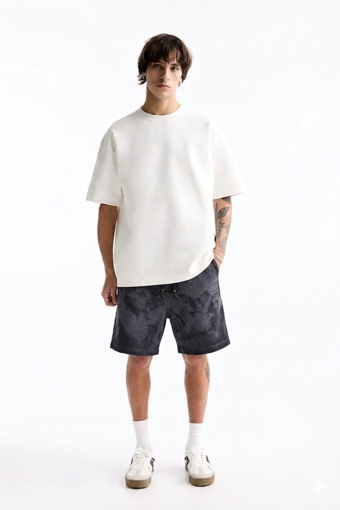 STRATTO WASHED ŞORT – SMOKE BLACK