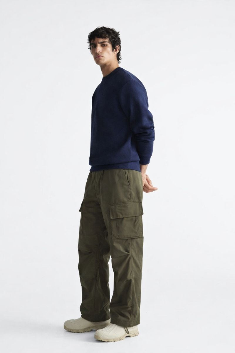 Haki Relaxed Fit Kargo Pantolon