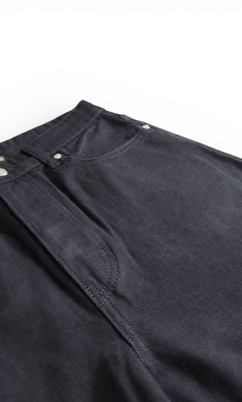 Siyah Düz Kesim Erkek Pantolon