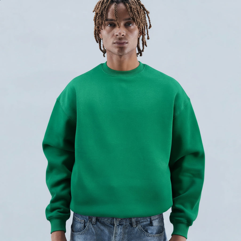 Yeşil Basic Sweatshirt